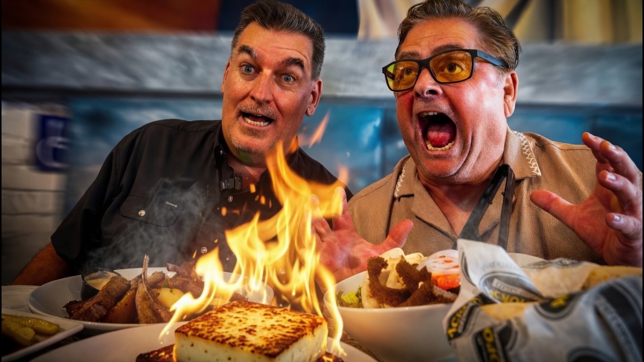 Tampa's BEST Cuban Sandwich & Insane Flaming Saganaki Greek Feast in Ybor City!