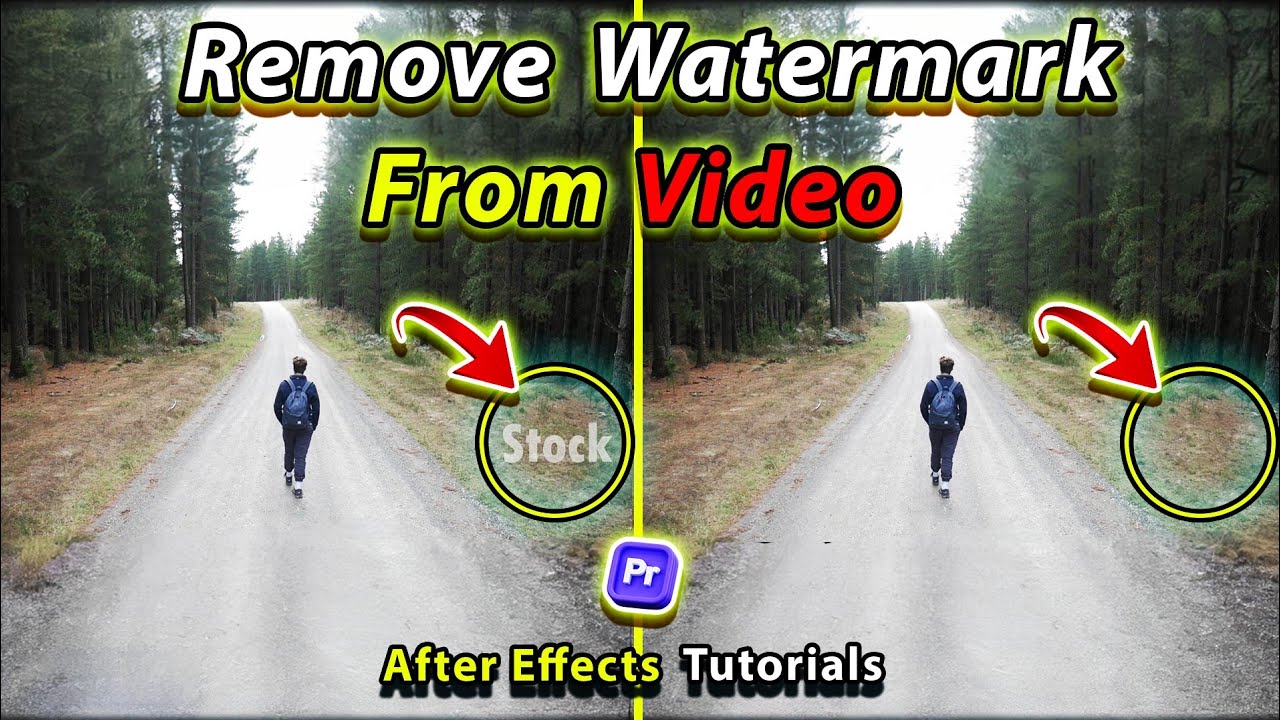 How to remove watermark from video with After Effects content aware fill tool After Effects Tutorial