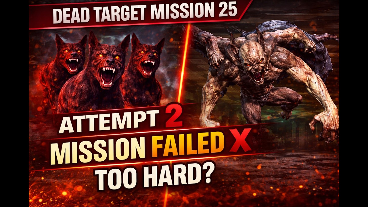 👉 Dead Target Mission 25 | Attempt 2 Failed ❌ | Zombie Dogs & Boss Fight
