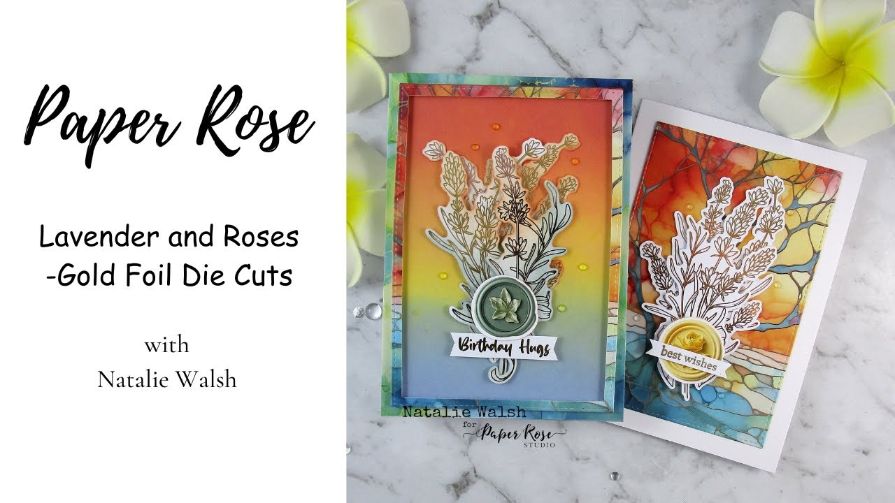Paper Rose Studio | Lavender & Roses Foil Die Cuts