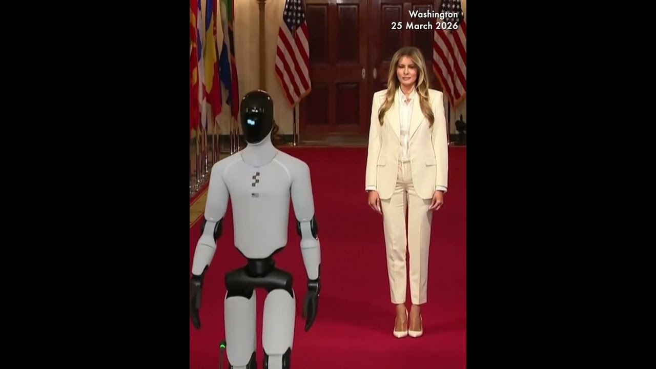 Melania Trump brings humanoid robot to AI event