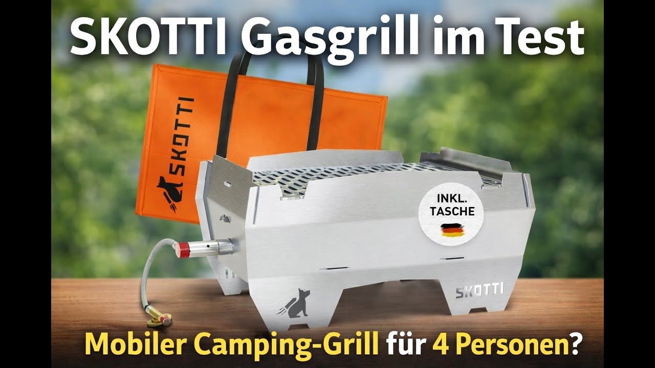 SKOTTI Gasgrill Test & Review – Kompakter mobiler Gasgrill für Camping, Urlaub & Outdoor