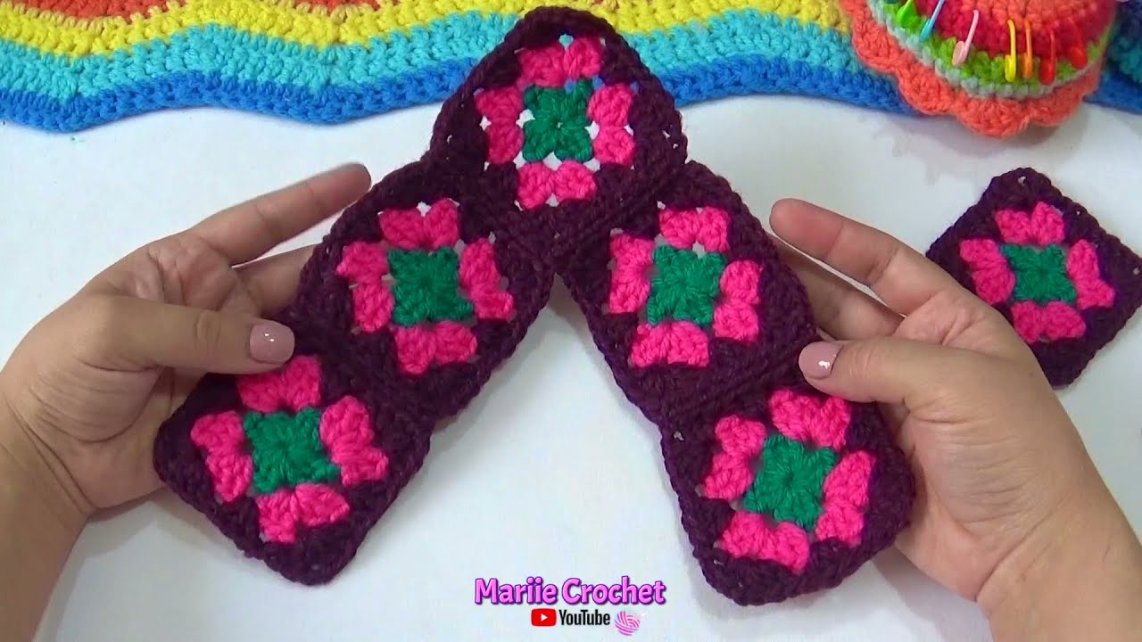 🌈💖AUN NO TEJES TUS PANTUFLAS CON CUADROS?🌈💖 ESTAS SON PARA PRINCIPIANTES