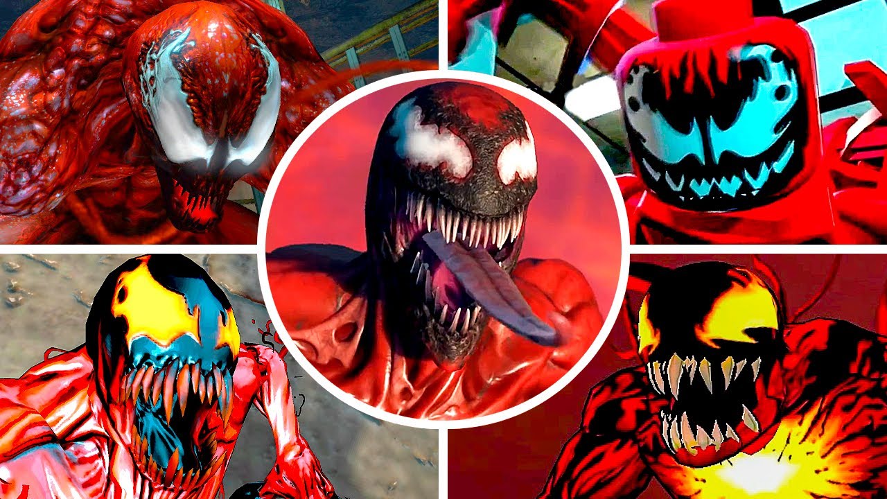 Evolution of Carnage in Spider-Man Games 1992 - 2022
