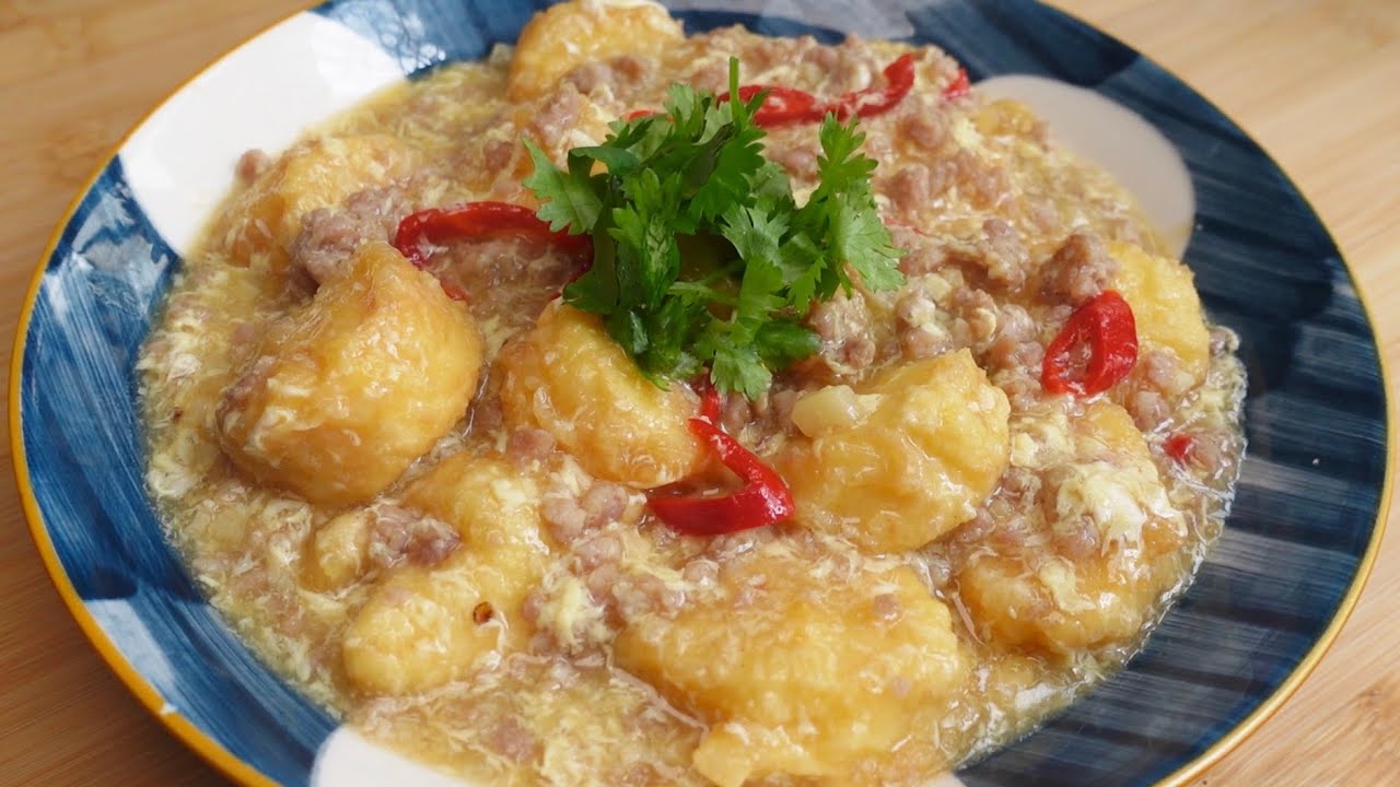 家常肉碎滑蛋豆腐🔥口感滑顺，香嫩可口，非常的下饭，做法和材料都很简单😍‼️Homemade Minced Meat with smooth Egg Tofu🔥Smooth, tender