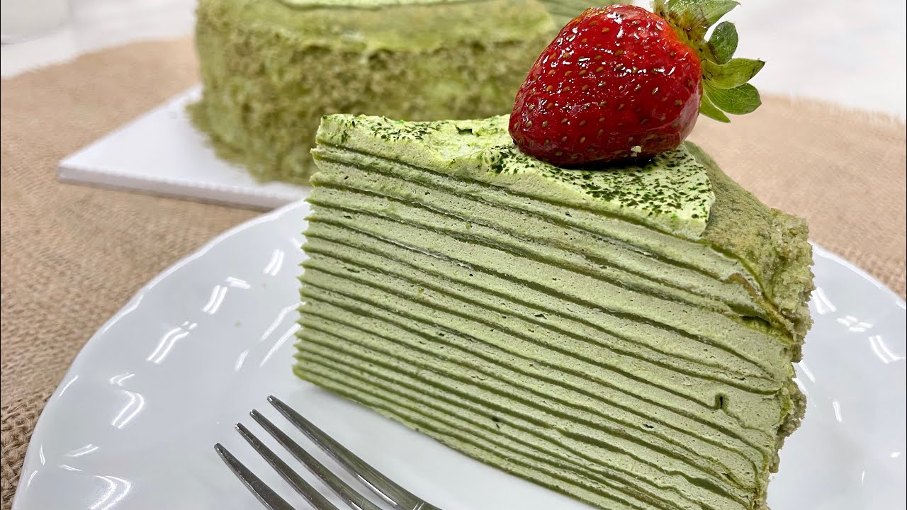 Green Tea Mille Crepes - Resep menu ala Cafe yang mudah dibuat dirumah