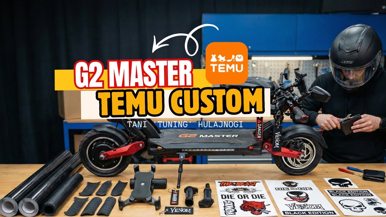 G2 Master TEMU CUSTOM – Tani tuning hulajnogi! Co kupiłem? #temu #g2mastertuning #kukurincustom