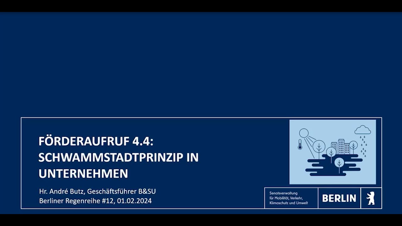 F&ouml;rderung durch BENE 2: F&ouml;rdergegenstand und Rahmenbedingungen. Vortrag von Andr&eacute; Butz, B.&S.U.