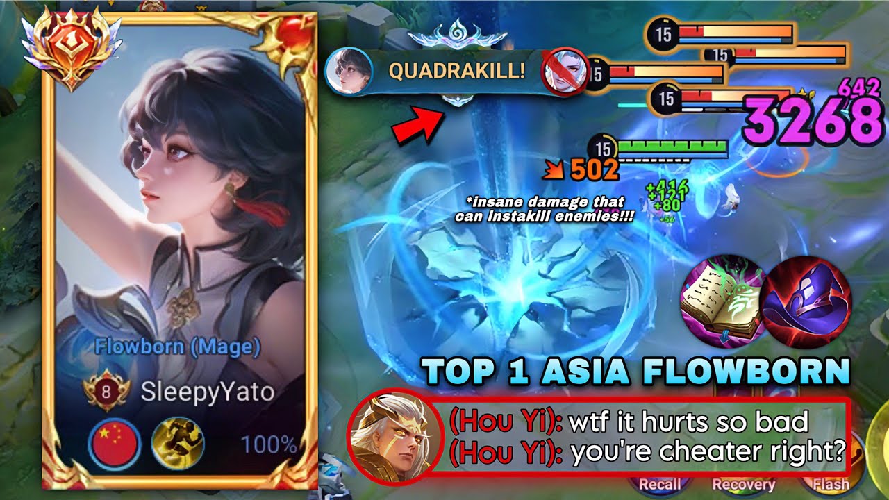 QUADRAKILL! TOP 1 FLOWBORN MAGE CAN INSTAKILL ENEMIES WITH INSANE DAMAGE! | FLOWBORN BUILD & ARCANA