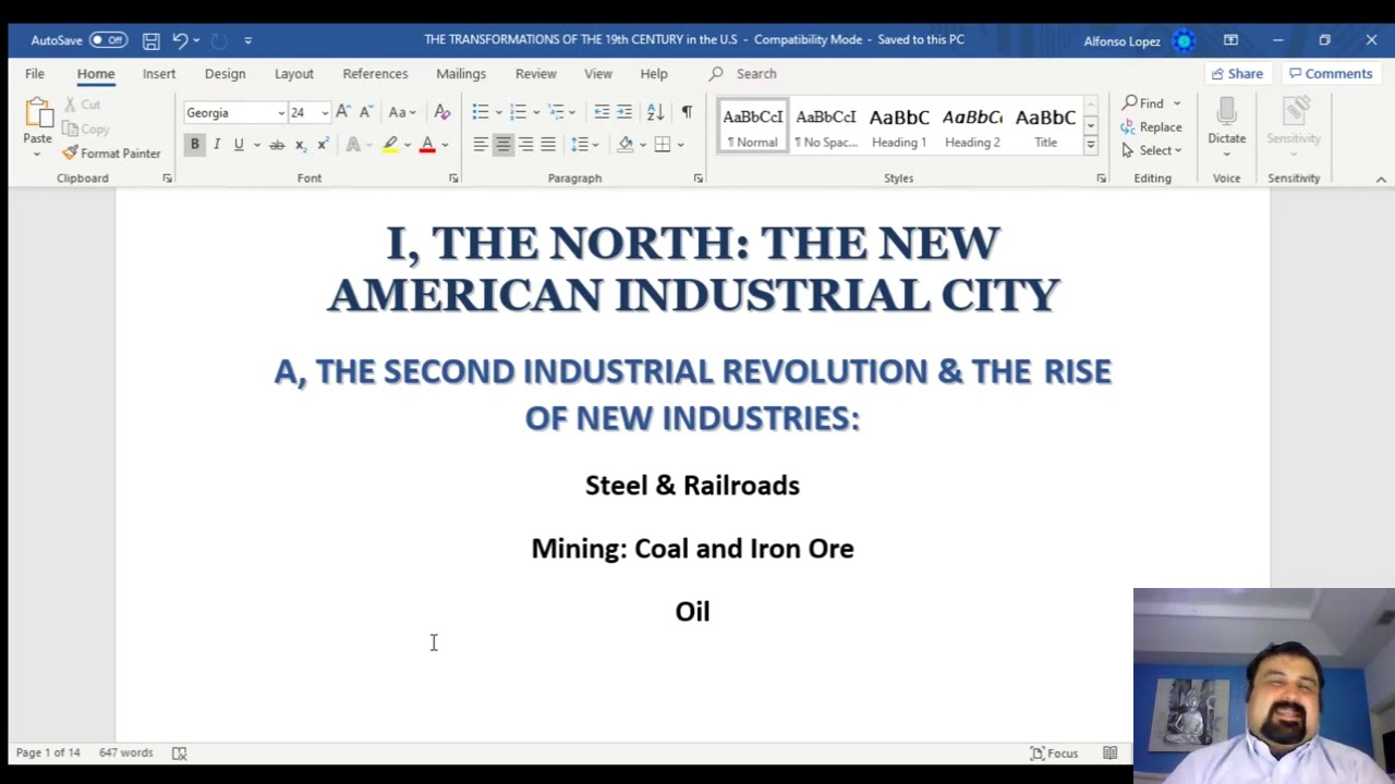 The Socio Economic Transformations of the late 19th Century Session 1