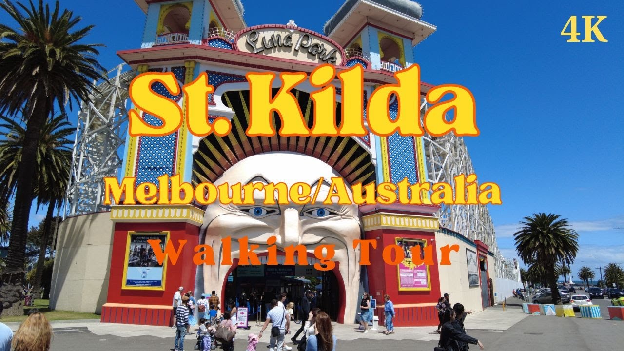 St. Kilda Walking Tour, Melbourne - 4K - Australia 🇦🇺 - Sunday
