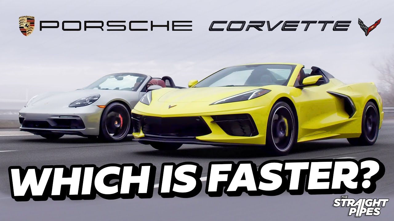 C8 Corvette против Porsche Boxster GTS 4.0 — битва среднего двигателя