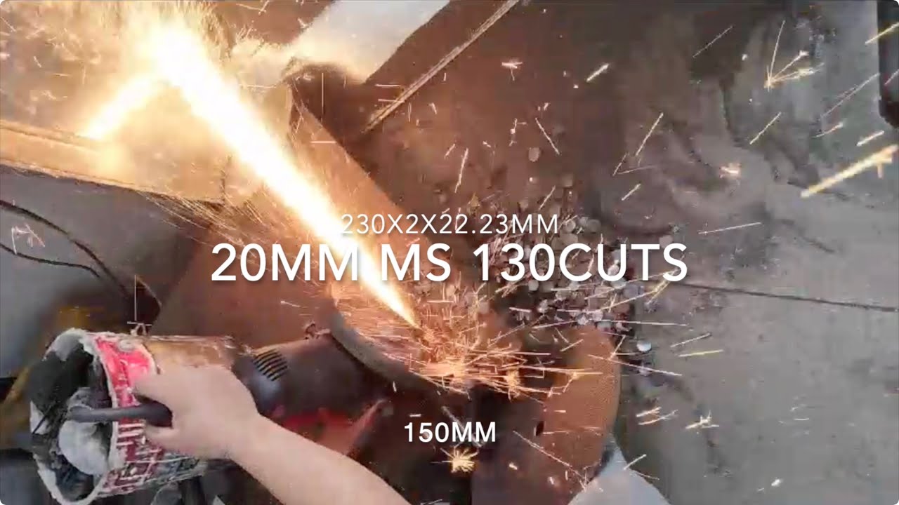 130cuts 20mm metal bar 150mm 230x2mm cutting disc