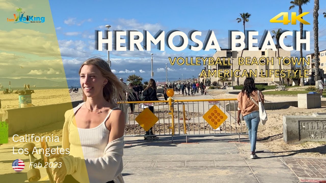 HERMOSA BEACH Tour 🌴 [4K] Sunday Vibe | California 🇺🇸