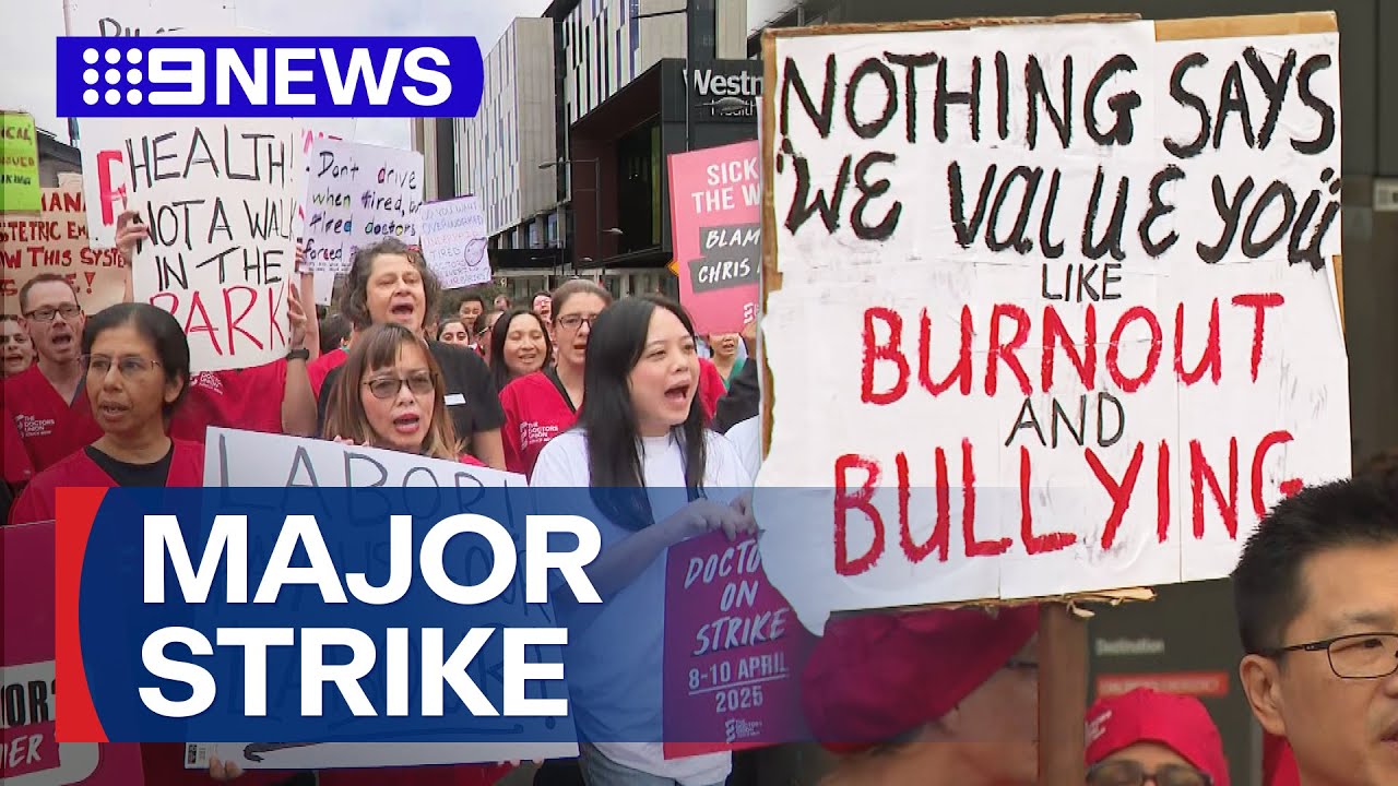 Cancer treatments and surgeries cancelled as 3500 doctors go on strike | 9 News Australia