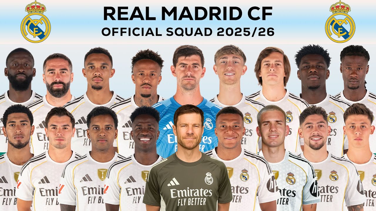REAL MADRID CF OFFICIAL SQUAD CLUB 2025/26 | LA LIGA SQUAD 2025/26 | FULL TRANSFER UPDATE