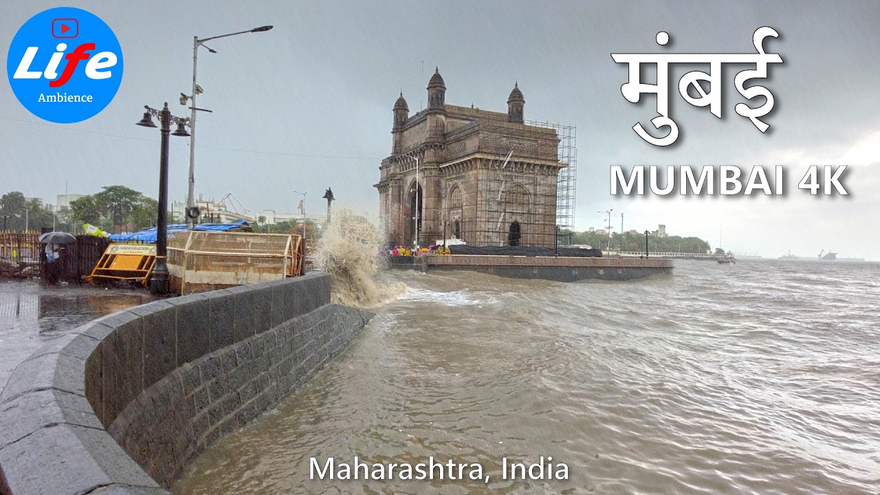 Rainy Mumbai Gateway of India Walk 4K