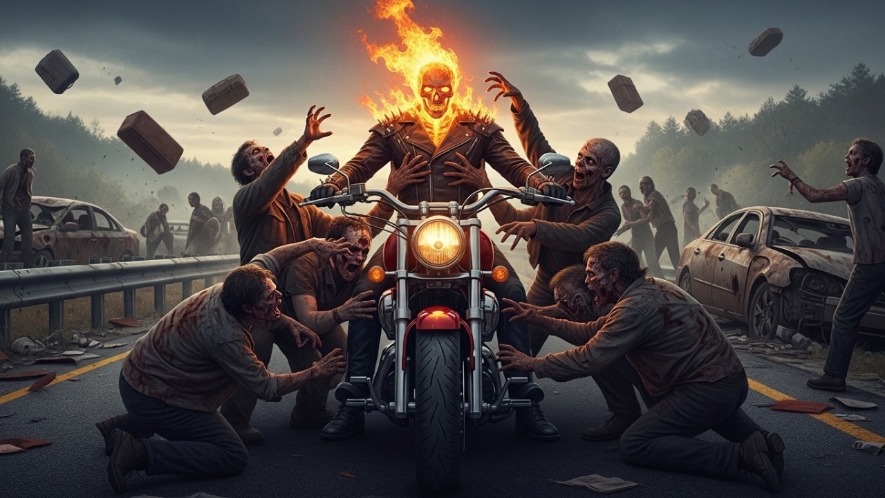 What if Ghost Rider Invaded The Universe Of The Walking Dead?