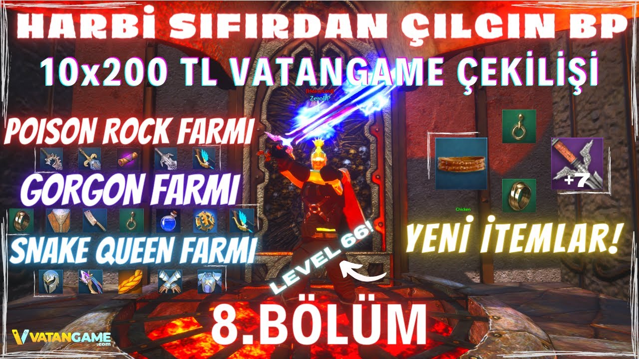HARBİ SIFIRDAN ÇILGIN BP 8. BÖLÜM | 10x200 TL VATANGAME ÇEKİLİŞİ | YENİ İTEMLAR | Rise Online