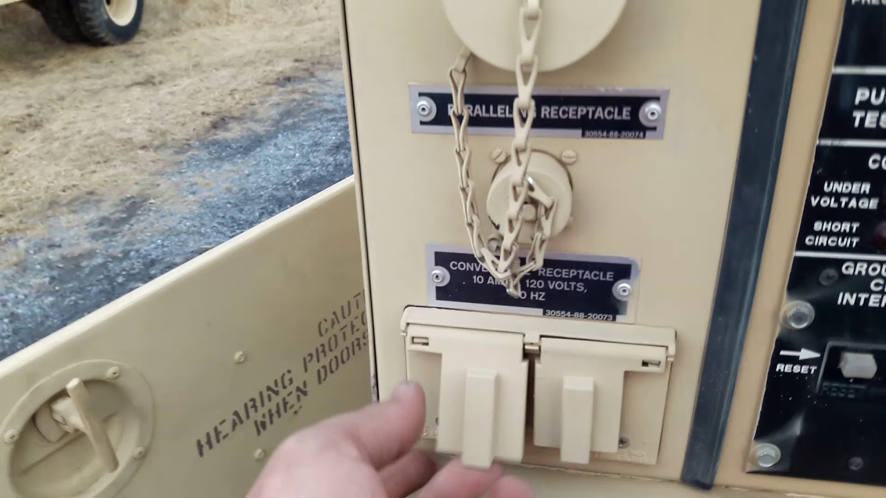 2010 Reset Military Diesel Generator 15KW MEP-804A 3PH 120/208, 240/416v 50/60Hz SOLD