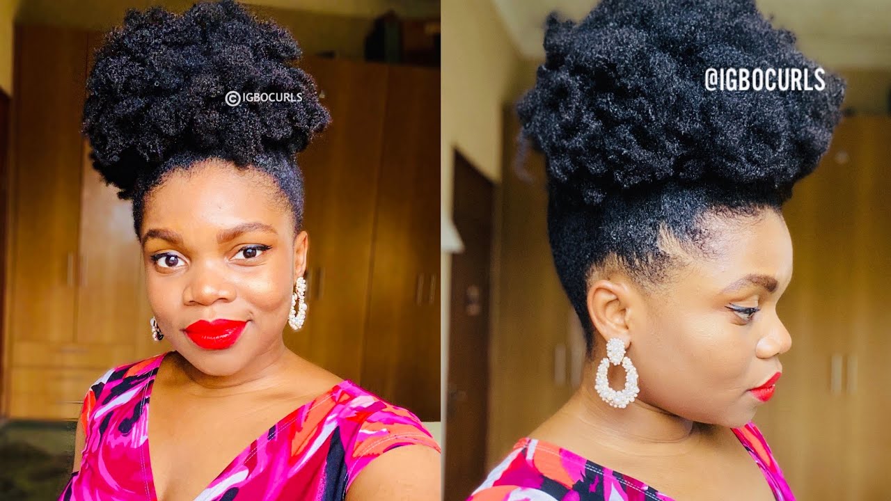 High Puff on Natural Hair 4c/IGBOCURLS