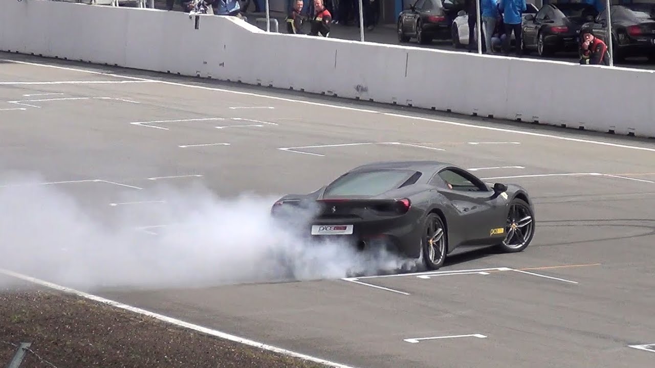 Ferrari 488 GTB w/ Capristo Exhaust CRAZY Burnout & Fly-by's!