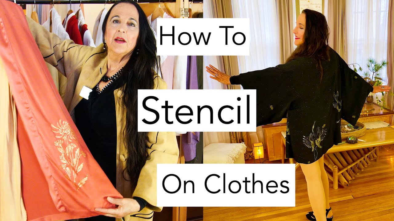 How to Stencil on Clothes and Fabric — DIY Fashion — Fine Frugal Fast - Clare Cooley
