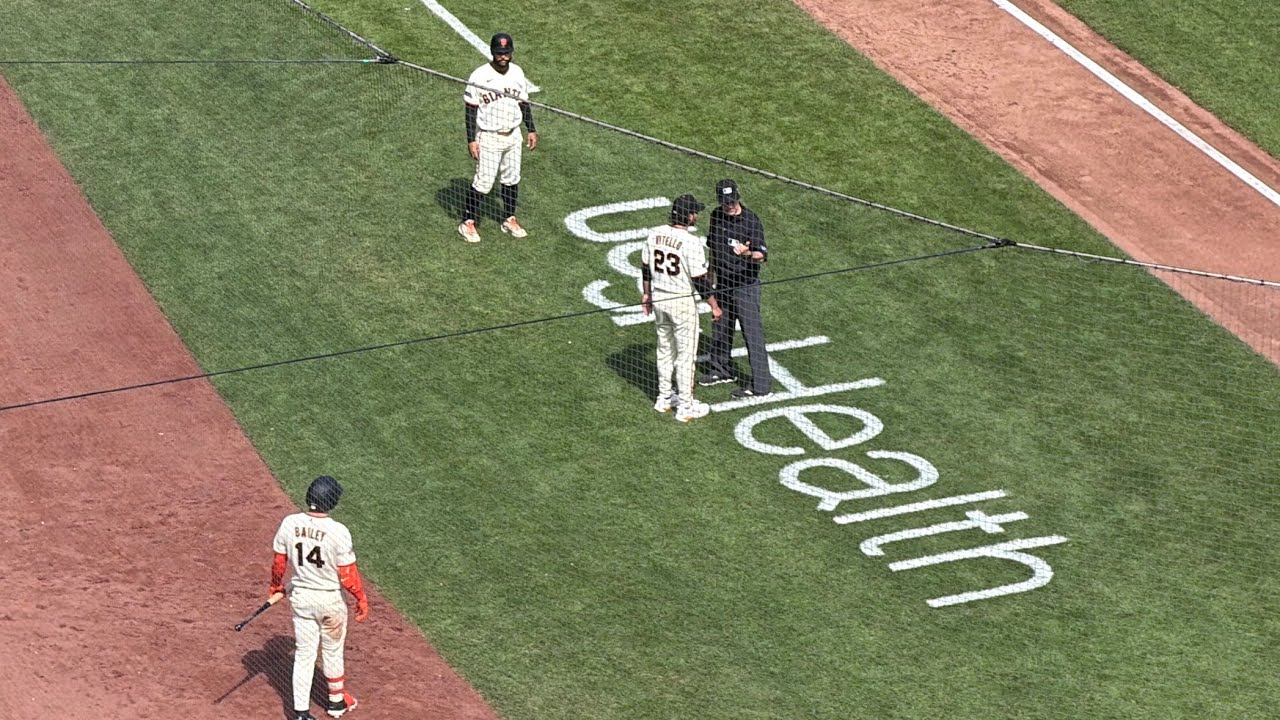 Tony Vitello Ejected by 3rd Base Umpire, David Rackley for the first time as a Giants manager 4/5/26