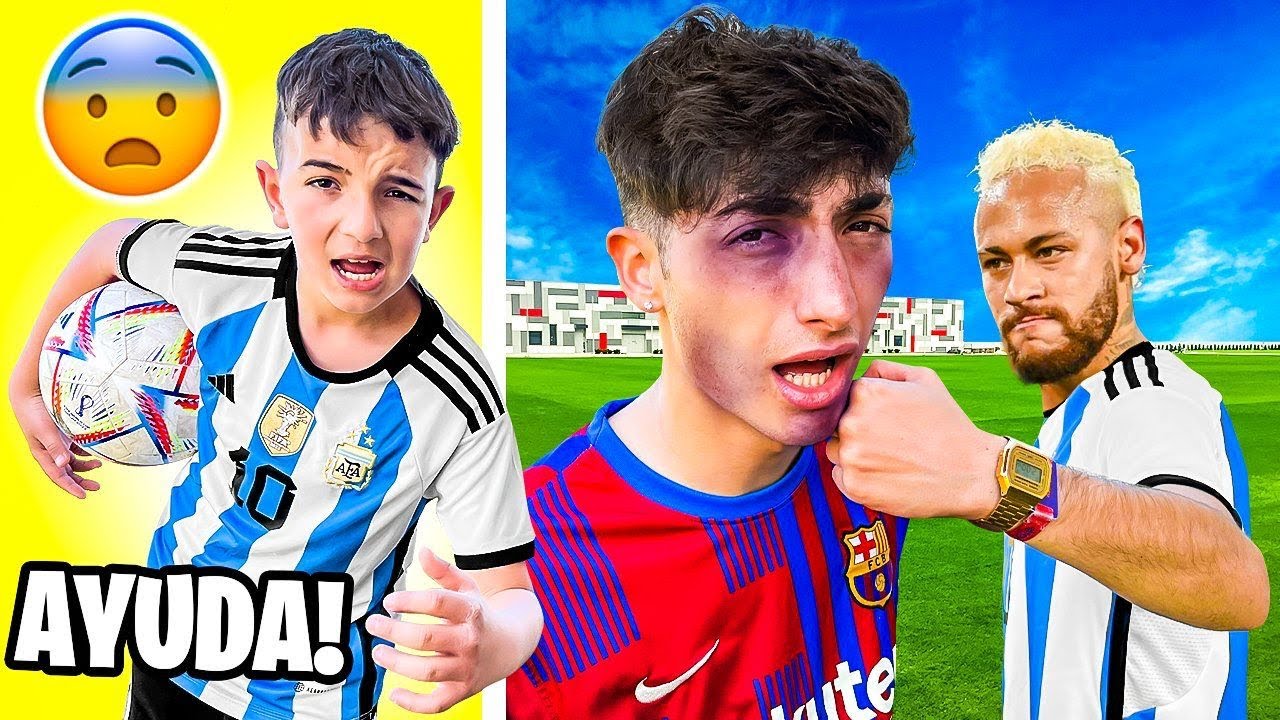 Mi HERMANO MESSI SE VA PARA SIEMPRE Y SU PADRE ME PEGA...