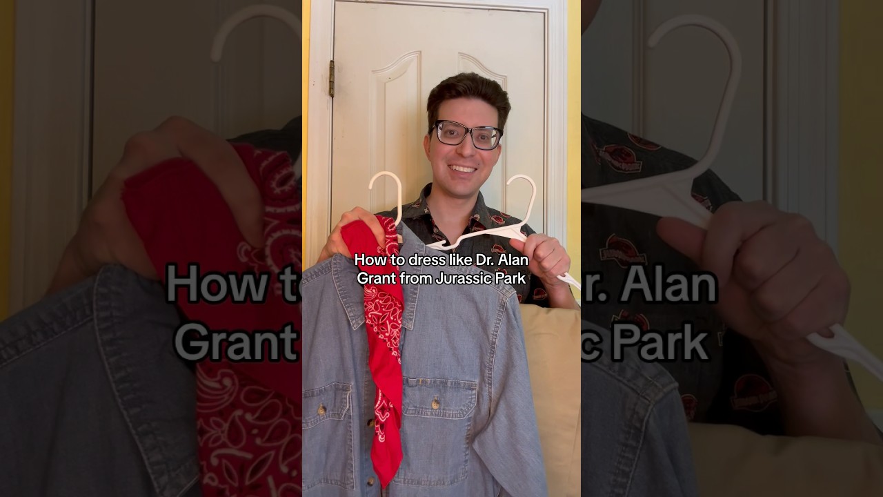 How to dress like Dr. Alan Grant from Jurassic Park🤠#jurassicpark #alangrant #notsponsored #cosplay