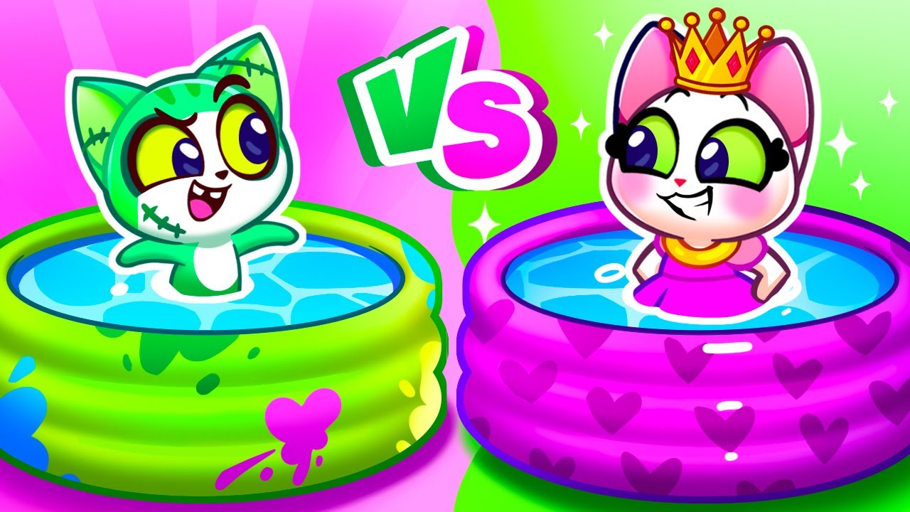 Princesa de Halloween VS Zombies 🧟 Piscina 👸 Vestuario de la Princesa