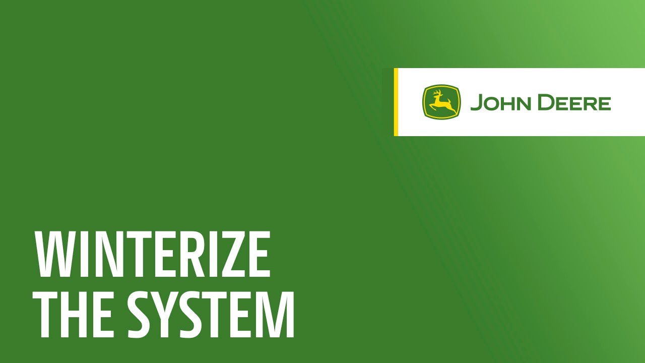 How to Winterize the System | John Deere 8RX Tractors with ExactRate&trade; Tractor Tanks