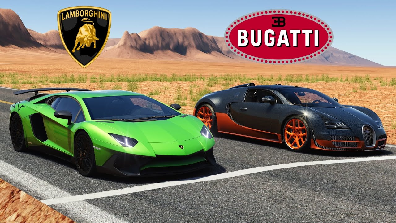 Bugatti Veyron Vs Lamborghini Aventador DRAG RACE