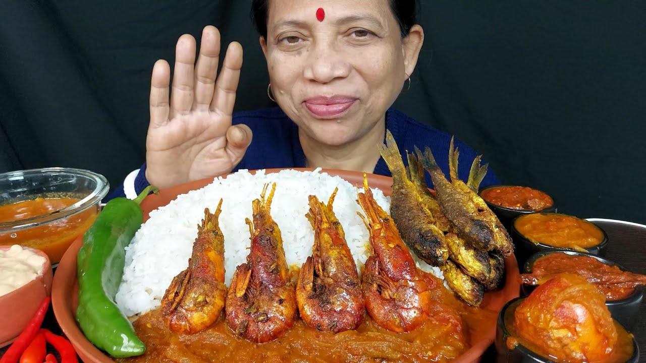 SEA FOOD & CHICKEN EGG EATING WITH RICE MUKBANG FOOD SHOW