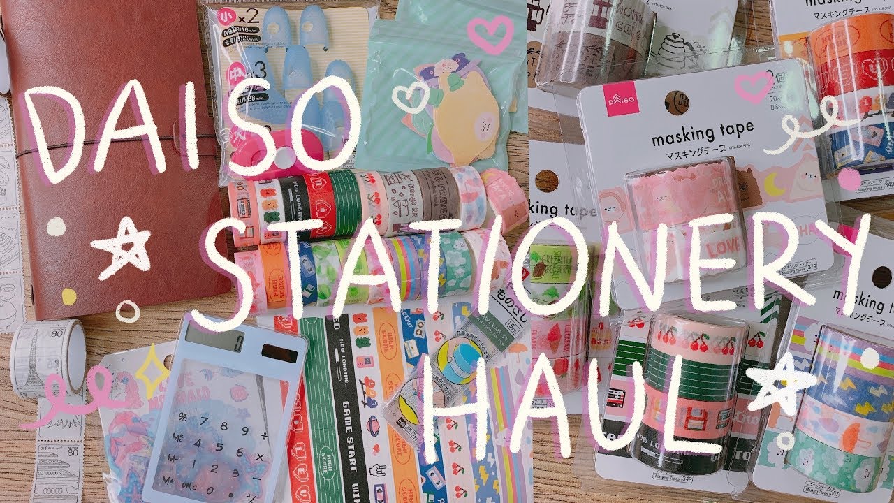 DAISO Japan Stationery Haul + Swatching DAISO Washi Tapes 😍 | Rainbowholic