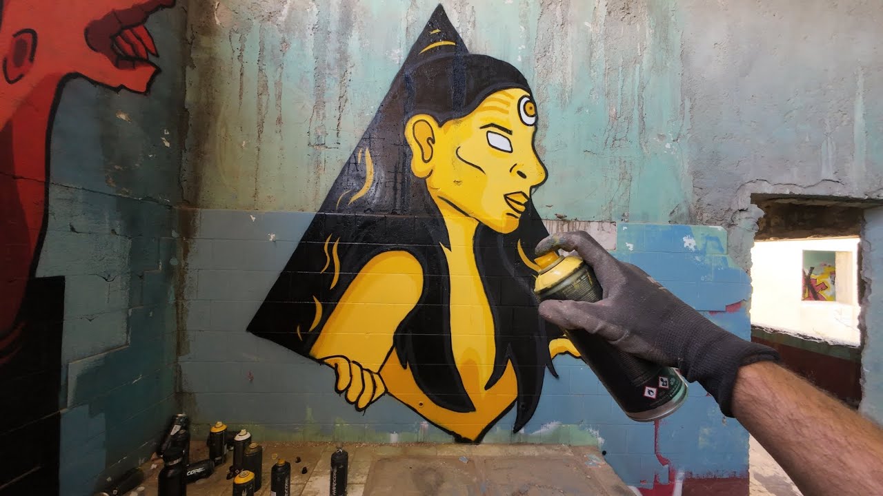 GRAFFITI MONOCROM&Aacute;TICO AMARILLO 