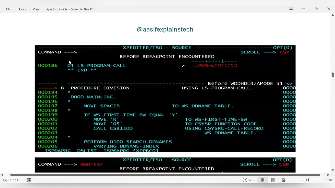 XPEDITOR IN MAINFRAME | How To Debug COBOL Program | XPEDITOR Useful commands