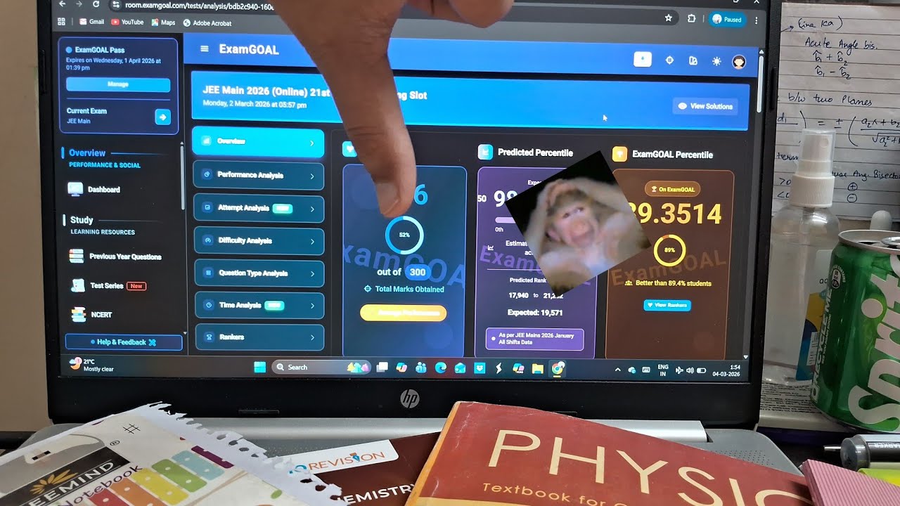 First Full JEE MAINS Mock Test Score 😈🔥| Unexpected Comeback 🗣️ | ANALYSIS 