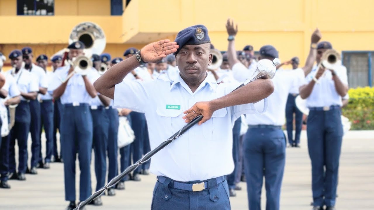 The Ghana Air Force Regimental Band Performing at a Fallen Hero's Burial service