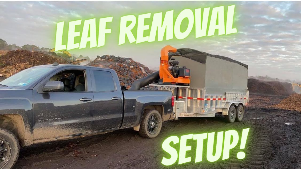 Custom Leaf Removal Setup Dump Trailer With 29HP Debris Loader