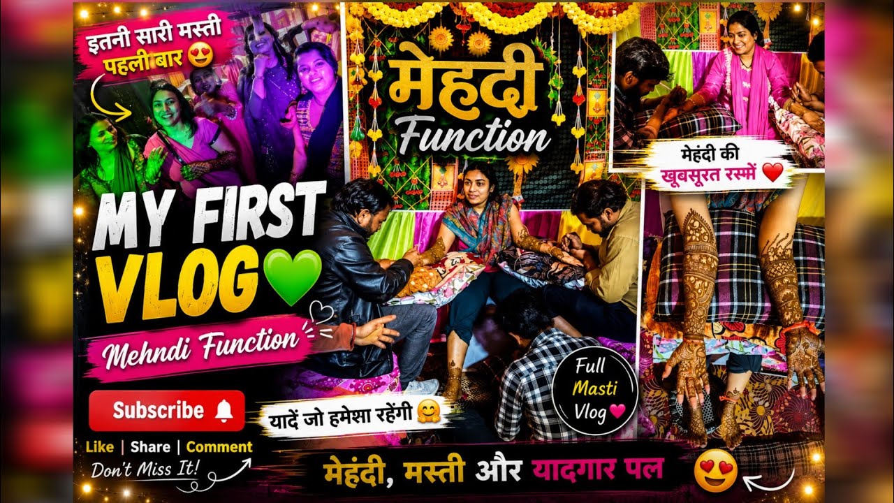  ✨ मेरे चैनल का पहला व्लॉग — मेहंदी की खुशबू और खुशियों की शुरुआत 💚First vlog❤