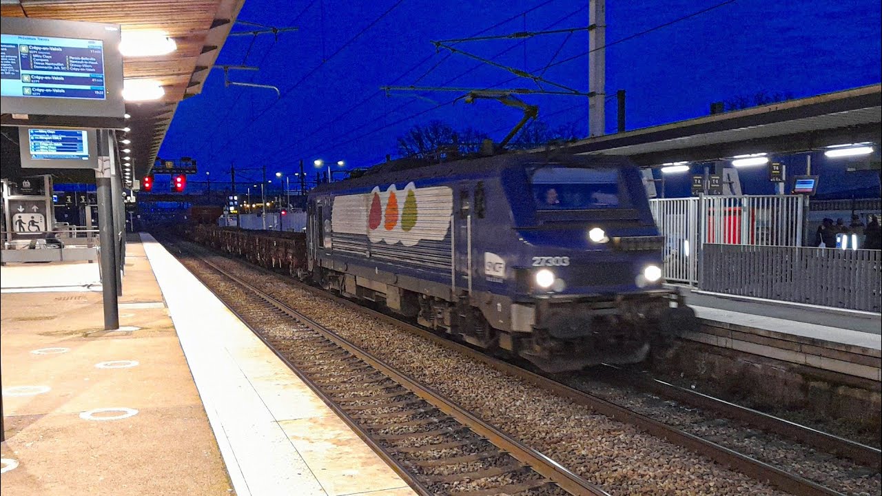 Passage de la bb 27303 sur un infra 