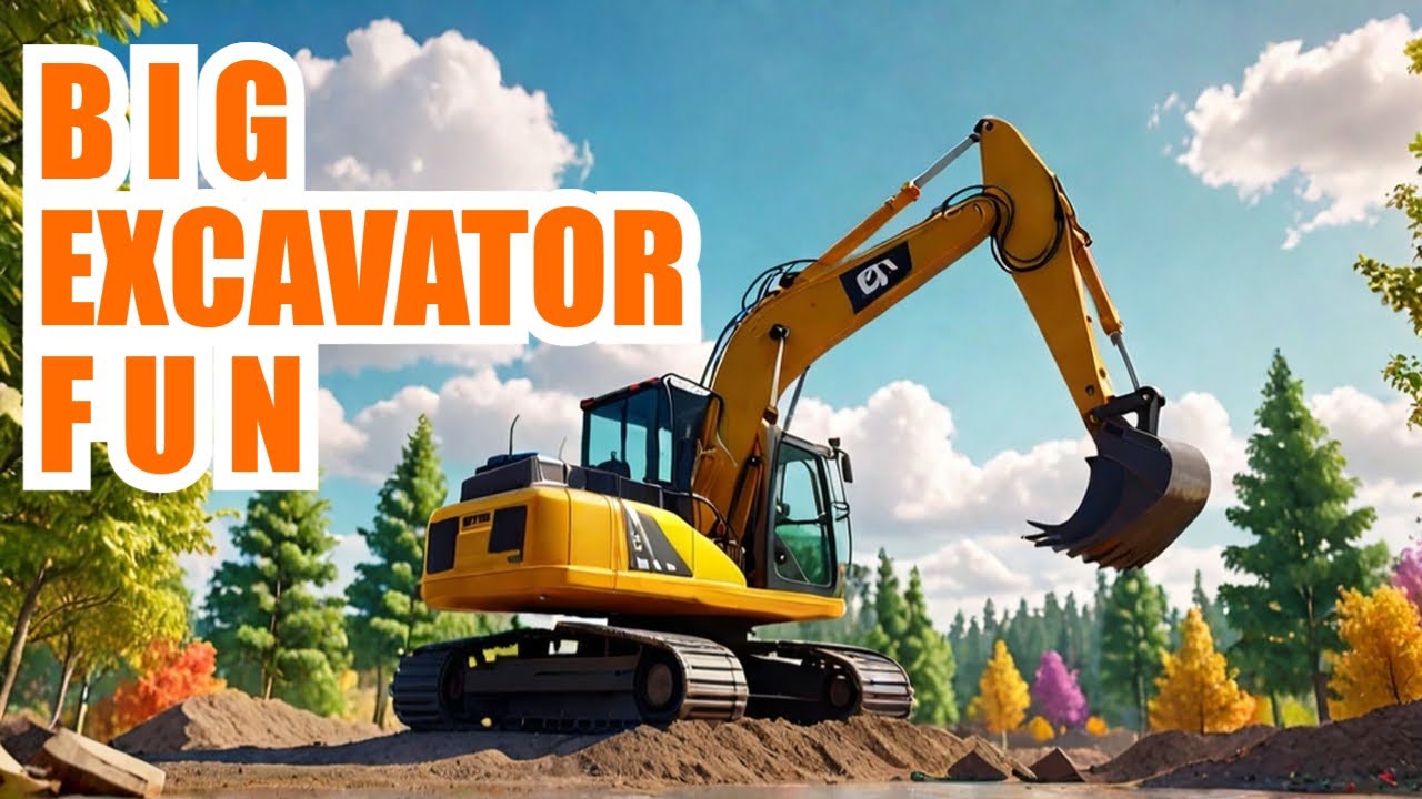 Jumping & Running Four BIGGEST Excavator 