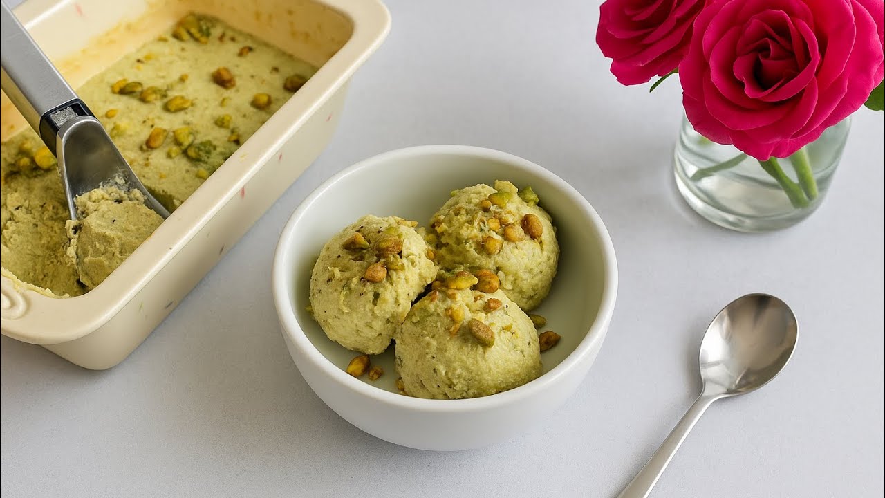 HIGH PROTEIN PISTACHIO ICE CREAM. Sugar Free & Keto Friendly Recipe!