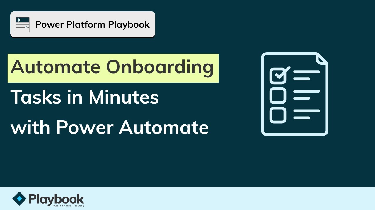 Onboarding - Creating Tasks with Automated Workflows