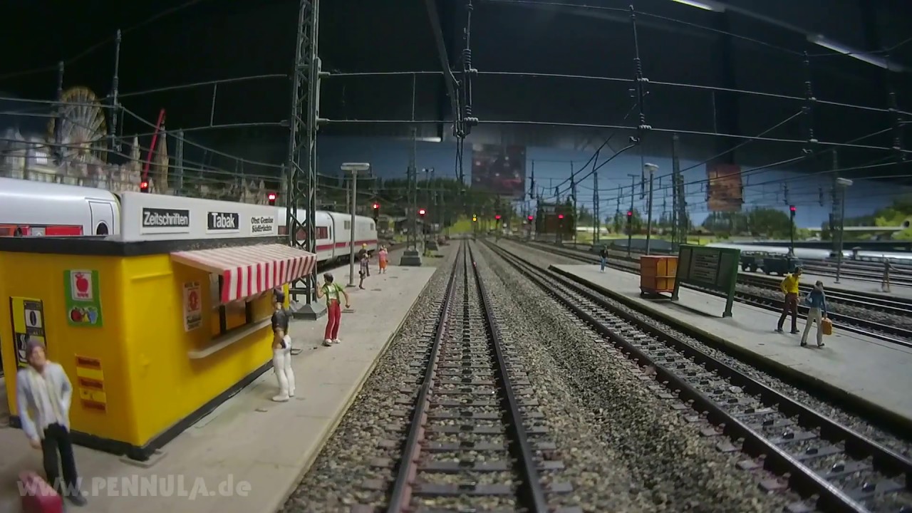 Führerstandsmitfahrt auf der riesigen Spur H0 Anlage in der Modellbahnwelt Odenwald
