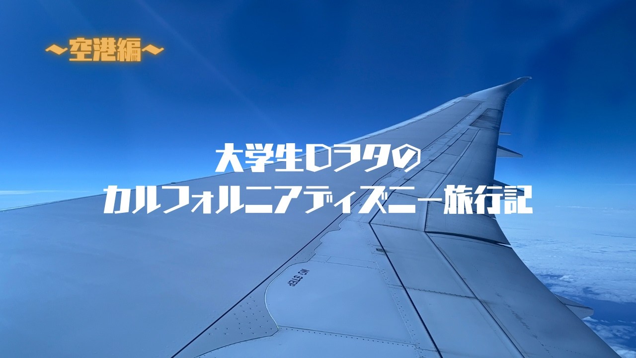 【空港編】大学生Dヲタが1人でカリフォルニアに行ってきた！