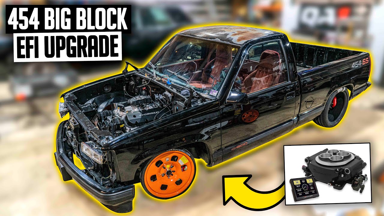 Chevy 454ss Holley Sniper EFI Install - OBS Chevy Big Block Shop Truck Ep. 3