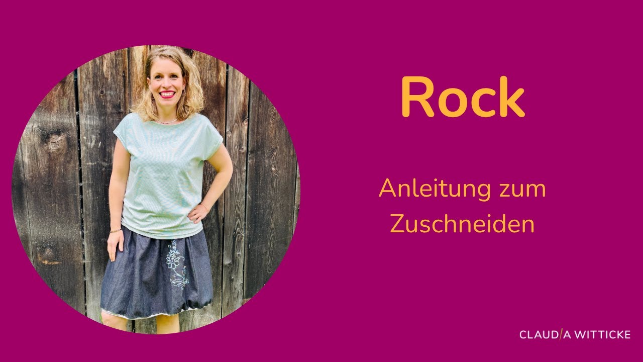 Zuschnitt Rock für den Nähkurs