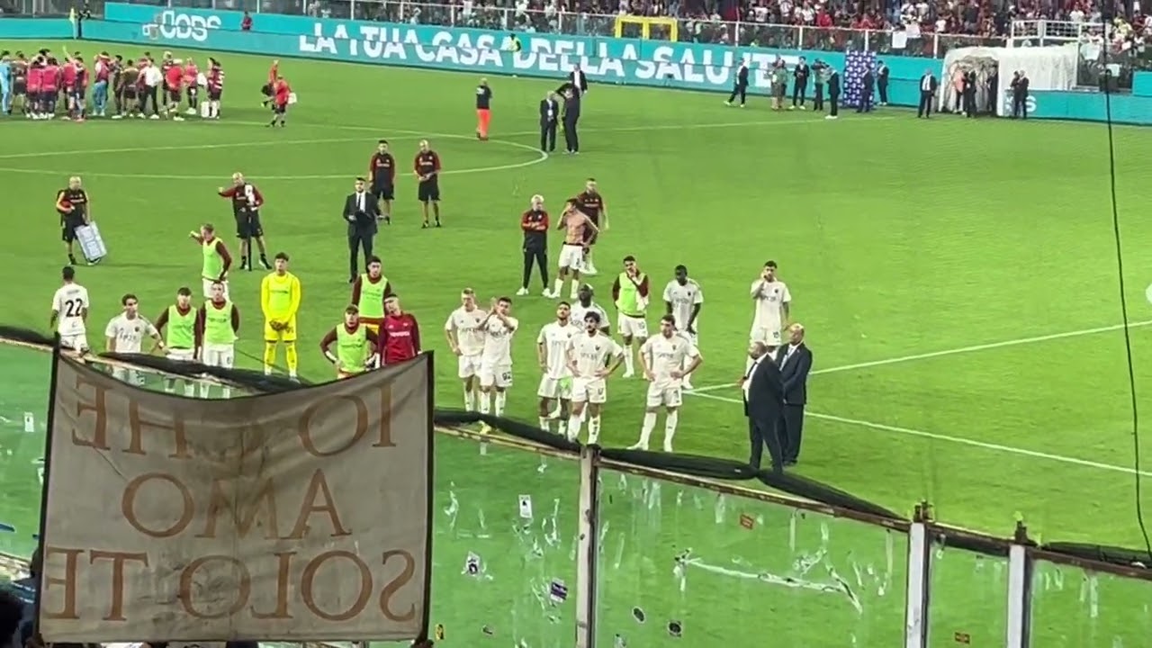 28/9/23 Genoa vs AS Roma 4-1, LA CONTESTAZIONE FINALE ... GUARDATE BENE LE FACCE E CAPIRETE QUALCOSA
